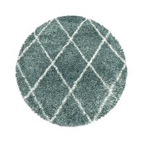 Ковер комнатные Ayyildiz Alvor Geometric, белый цв./синий цв., 120 см x 120 см