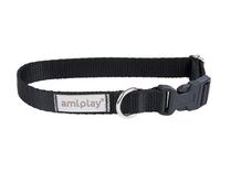 Ошейник для собак Amiplay Samba, черный цв., 180 - 300 мм x 10 мм, XS