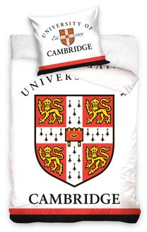 Bērnu gultas veļas komplekts University Of Cambridge POA-384, balta krās./sarkana krās., 140 x 200 cm