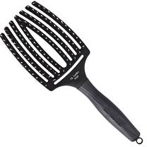 Matu ķemme Olivia Garden Fingerbrush Combo 5414343006530, melna krās.
