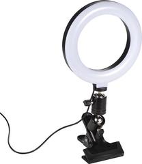 Žiedinė lempa Spire CG-MMYZ-FILL-LIGHT, 21 cm, balta sp./juoda sp.