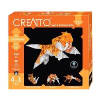 Конструктор Kosmos Creatto Sabertooth & Ferocious Friends 1KS03676, 154 шт., белый цв./oранжевый цв.