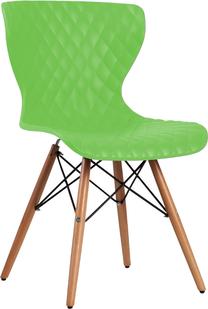 Lankytojų kėdė Home4you Charles 21023, ruda sp./žalia sp., 51 cm x 44 cm x 77 cm