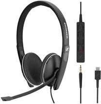 Ausinės Sennheiser SC 165 USB-C, juoda sp. Prekė su pažeista pakuote.