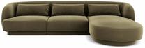 Kampinė sofa Cosmopolitan Design Tulum, žalia sp., dešininė, 156 x 255 cm x 70 cm