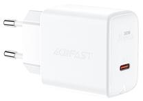 Telefono įkroviklis AceFast A21 USB-C QC3.0, USB-C, balta sp., 30 W