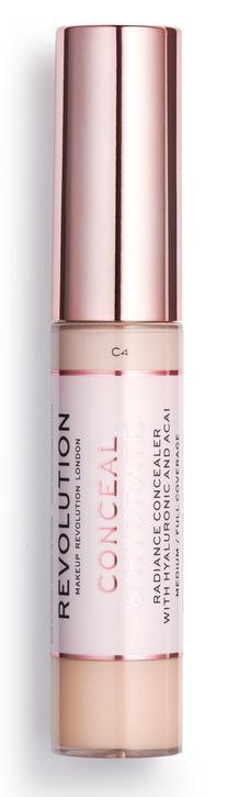 Korektors Makeup Revolution London Conceal & Hydrate, gaiši brūna krās., c4, 13 ml