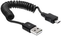 Vads Delock USB 2.0 A male, Micro USB B male, 0.6 m, melna krās.