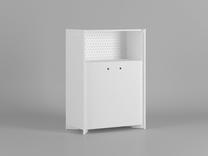 Spintelė Kalune Design STK-CAB-A001356, balta sp., 44 cm x 81.3 cm x 114.8 cm