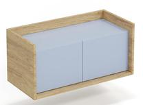 Spintelė Mobius 2D, ąžuolo sp./šviesiai mėlyna sp., 41 cm x 78 cm x 36 cm