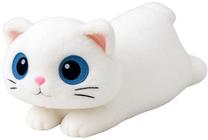 Pliušinis žaislas katė Lean Toys, balta sp., 20 cm