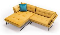 Kampinė sofa Hanah Home Relax 825BLC1342, geltona sp., kairinė, 248 x 170 cm x 80 cm