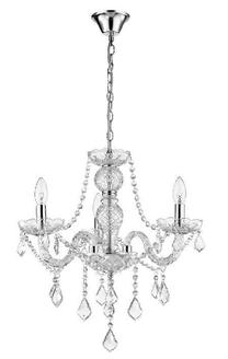 Valgusti rippuv Light Prestige Cristallo LP-2940/3P 5907796368114, E14, 3 x 60 W, läbipaistev v. / hõbe v.