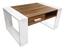 Kohvilaud GoodHome Modern, pruun v./valge v., 90 cm x 60 cm x 45 cm