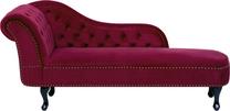 Šezlongas Beliani Nimes Left, bordo sp., 169 cm x 61 cm x 79 cm