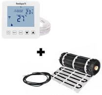 Šildymo kilimėlis Warmset Black + Programmable Thermostat WTH22.16 WiFi 08-00496, 0.5 m x 7 m, 3.5 m², 525 W