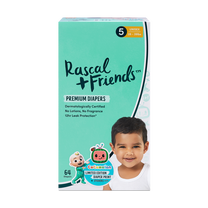 Sauskelnės Rascal And Friends Premium, 5 dydis, 13 - 18 kg, 64 vnt.