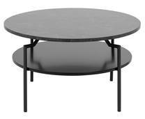 Kavos staliukas Goldington, juodas, 80 cm x 80 cm x 45 cm