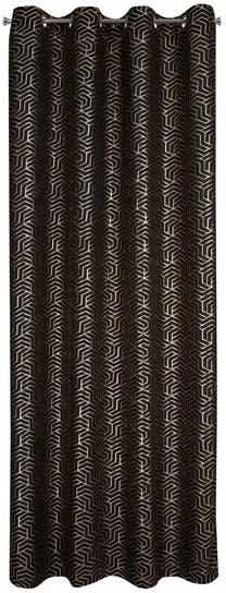 Naktinė užuolaida Semi, juoda sp./šampano sp., 140 cm x 250 cm