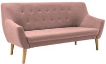 Sofa Nordic 3 Cablo 12, rožinė sp., 180 x 75 cm x 90 cm