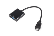 Adapteris Cabletech KOM0843 HDMI, VGA, melna krās.