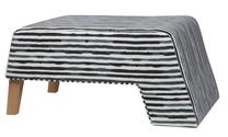 Pufas Kalune Design Kate 17, balta sp./juoda sp., 84 cm x 60 cm x 40 cm
