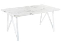 Valgomojo stalas Beliani Grieger, balta sp., 160 cm x 90 cm x 76 cm