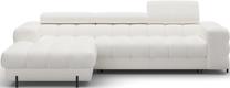Kampinė sofa - lova Felro Amore 01, balta sp., kairinė, 181 x 285 cm x 93 cm