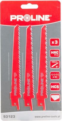 Tiesinių pjūklų geležtė Proline, 152 mm, 3 vnt.