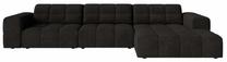 Kampinė sofa Cosmopolitan Design Chicago Eden 21, juoda sp., dešininė, 167 x 294 cm x 78 cm