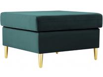 Pufas Micadoni Home Moghan Velvet, aukso sp./žalia sp., 70 cm x 70 cm x 45 cm