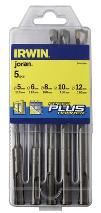 Grąžtų komplektas Irwin Joran, metalas, sraigtinis, sds plus, 5 mm