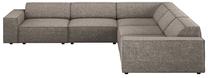 Kampinė sofa Micadoni Jodie Chenille, pilka sp., 287 x 287 cm x 70 cm