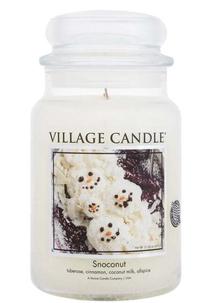 Žvakė, aromatinė Village Candle Snoconut, 170 h, 602 g, balta sp.