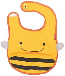 Lācīte zīdainim Skip Hop Zoo Tuck Away Bib Bee, 6+ mēn.