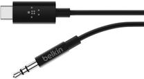 Vads Belkin USB-C, 3.5 mm male, 1.8 m, melna krās.