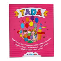 Книжка Geniuso Tada Shapes and Colours, RUS, EN, DE, Французский, Испанский, Венгерский, Чешский, Словацкий, розовый цв.