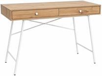 Письменный стол с ящиками Akord Furniture Factory Skandia, 120 см x 50 см, 80.5 см, белый цв./artisan oak цв.
