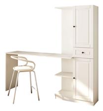 Rašomasis stalas su lentyna Kalune Design Beyza Rb-021, 120 cm x 40 cm, 75 - 150 cm, balta sp.