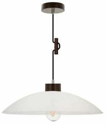 Valgusti rippuv Spot-Light Jona, E27, 1 x 60 W, valge v. / pähklipuu v., 40 x 9 cm