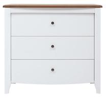 Komoda Kalio KOM3S, ruda sp./balta sp., 90.5 cm x 42.5 cm x 99.5 cm