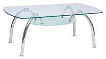 Žurnalinis staliukas Modern Arachne II, skaidri sp., 120 cm x 60 cm x 44 cm