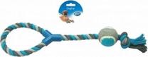 Žaislas šuniui, kamuoliukas Duvo Loop Tennis Ball, 48 cm, mėlyna sp./balta sp./pilka sp.