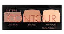 Veido kontūravimo paletė Catrice Palette 3 Steps To Contour, ruda sp./smėlio sp., 10, 7.5 g
