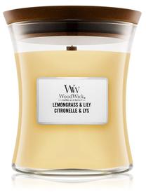 Žvakė, aromatinė WoodWick Lemongrass & Lily, 20 h, 85 g, ruda sp.