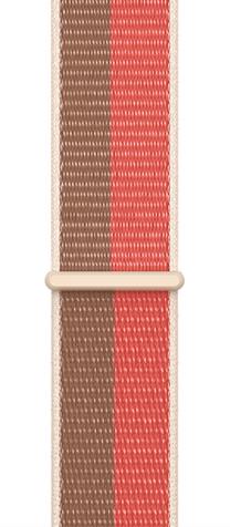 Dirželis Apple, 45mm Pink Pomelo/Tan Sport Loop - Regular, ruda sp./rožinė sp.