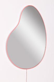 Spogulis Kalune Design Glenia Led, ar gaismu, stiprināms, 50 cm x 60 cm, rozā krās.