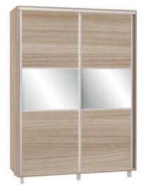 Spinta Bodzio SZP150, ruda sp., 150 cm x 60 cm x 210 cm, su veidrodžiu