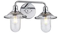 Valgusti seinale Elstead Lighting Rigby, E27, 2 x 40 W, läbipaistev v. / hõbe v., 48.3 x 22 cm