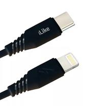 iLike CTL01 Izturīgs TPE USB-C uz Lightning Ātrs Lādētāja Kabelis 1m Melns